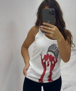 Abbigliamento Donna Carles Show | Canotta Nc16 Bianco