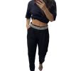 Abbigliamento Donna Carles Show | Pantalone Con Applicazioni 140 Nero