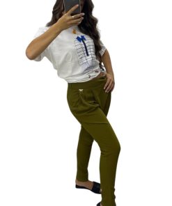 Abbigliamento Donna Carles Show | Pantalone P25 Verde Militare