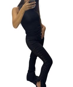 Abbigliamento Donna Carles Show | Pantalone P21 Nero