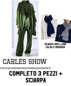 Abbigliamento Donna Carles Show | Dejamy - Completo Cardigan A Mantella, Maglia E Pantaloni 