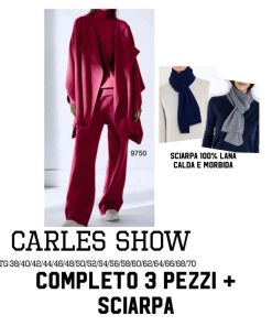 Abbigliamento Donna Carles Show | Dejamy - Completo Cardigan A Mantella, Maglia E Pantaloni 