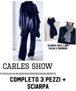 Abbigliamento Donna Carles Show | Dejamy - Completo Cardigan A Mantella, Maglia E Pantaloni 