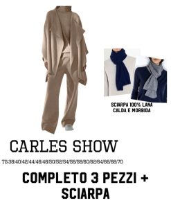 Abbigliamento Donna Carles Show | Dejamy - Completo Cardigan A Mantella, Maglia E Pantaloni 