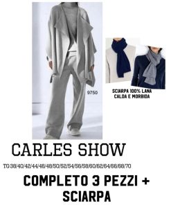 Abbigliamento Donna Carles Show | Dejamy - Completo Cardigan A Mantella, Maglia E Pantaloni 