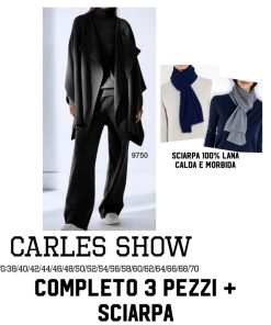 Abbigliamento Donna Carles Show | Dejamy - Completo Cardigan A Mantella, Maglia E Pantaloni 