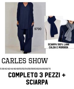 Abbigliamento Donna Carles Show | Completo Cardigan, Maglia E Pantaloni + Sciarpa "Vitty" X5-F3/0-11