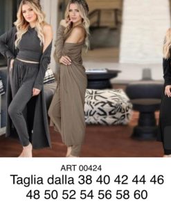 Abbigliamento Donna Carles Show | Completo "Luna" Pantalone+Canotta+Pantalone