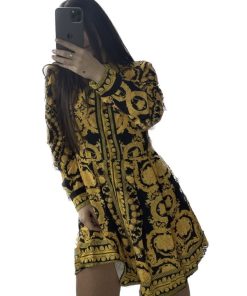 Abbigliamento Donna Carles Show | Vestito 60 Nero/Giallo